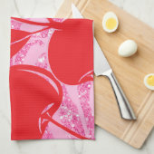 Linge De Cuisine Parties scintillant rouge rose Zebra Cherries (Quart Plié)