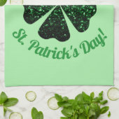 Linge De Cuisine Parties scintillant vert foncé pétillant Shamrock  (Plié)
