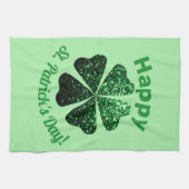 Linge De Cuisine Parties scintillant vert foncé pétillant Shamrock  (Horizontal)