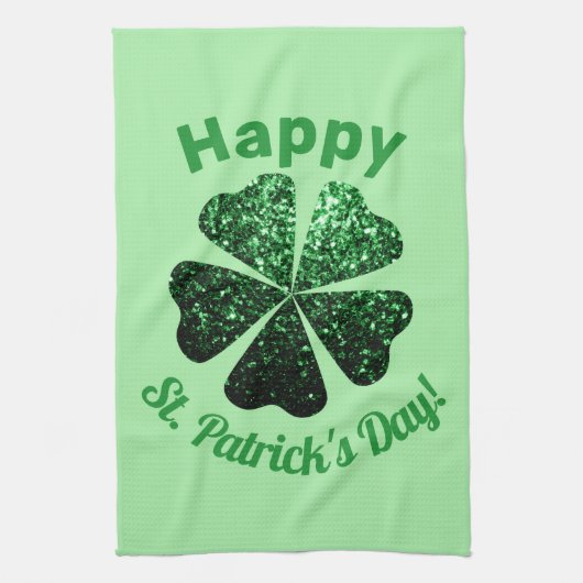 Linge De Cuisine Parties scintillant vert foncé pétillant Shamrock  (Vertical)