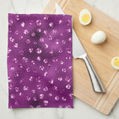 Linge De Cuisine Parties scintillant violet Ombre Glam Pois Motif (Quart Plié)
