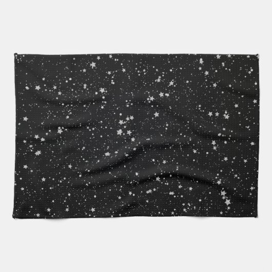Linge De Cuisine Parties scintillantes Stars2 - Noir argenté (Horizontal)