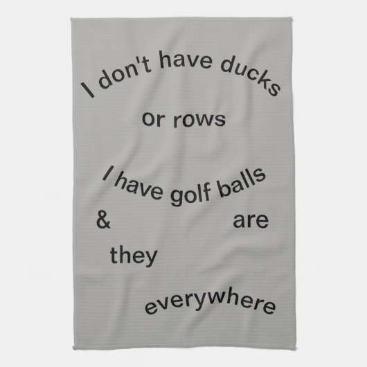 Linge De Cuisine Pas de canards......... Bals de golf (Vertical)