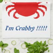 Linge De Cuisine Pas maintenant.... Je suis Crabby !!!! Crabe rouge (Plié)