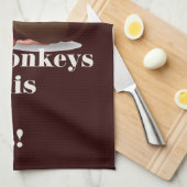 Linge De Cuisine Pas mes singes, pas mon mur de farce de cirque (Quart Plié)