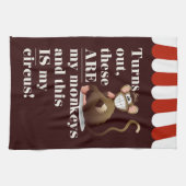 Linge De Cuisine Pas mes singes, pas mon mur de farce de cirque (Horizontal)