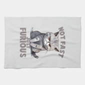 Linge De Cuisine Pas rapide, juste furieux - Humour de chat gris (Horizontal)