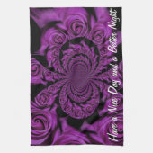 Linge De Cuisine Passion violette : Royal Romance Roses (Vertical)