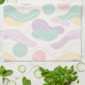 Linge De Cuisine Pastel Abstract Seamless Pattern Waves and Circles (Plié)