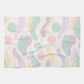Linge De Cuisine Pastel Abstract Seamless Pattern Waves and Circles (Horizontal)