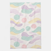 Linge De Cuisine Pastel Abstract Seamless Pattern Waves and Circles (Vertical)