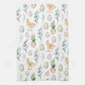 Linge De Cuisine Pastel Aquarelle Hyacinth Poussins OEufs Pâques Ca (Vertical)