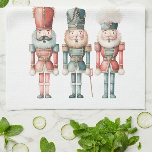 Linge De Cuisine Pastel Boho Casse-Noeud Script Noël (Plié)