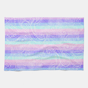 Linge De Cuisine Pastel Candy Motif d'Imaginaire doux rayé