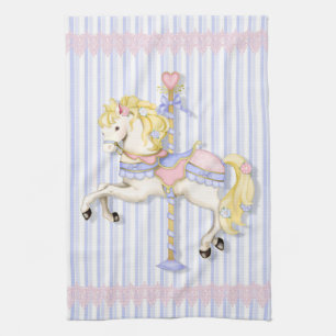 Linge De Cuisine Pastel Carousel Pony