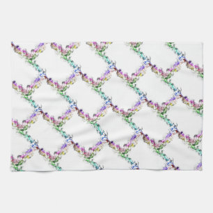 Linge De Cuisine Pastel Coloré arc-en-ciel Flames diamant floral