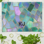 Linge De Cuisine Pastel colors stained glass mosaic pattern (Plié)