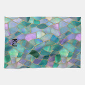 Linge De Cuisine Pastel colors stained glass mosaic pattern (Horizontal)
