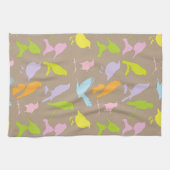 Linge De Cuisine Pastel Coloured Variété d'oiseaux Motif (Horizontal)