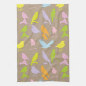 Linge De Cuisine Pastel Coloured Variété d'oiseaux Motif (Vertical)