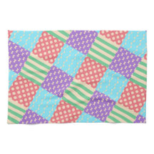 Pastel Damier Rayure Arc-en-ciel Géométrique