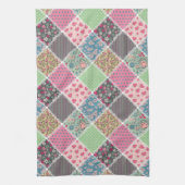 Linge De Cuisine Pastel Floral Quilt Carré (Vertical)