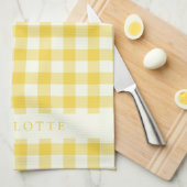 Linge De Cuisine Pastel Jaune En vichy Buffalo Vérifier le nom du p (Quart Plié)
