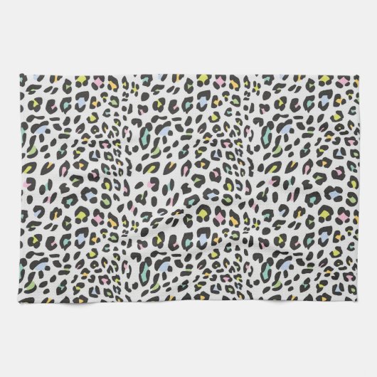 Linge De Cuisine Pastel Leopard Spot Motif (Horizontal)