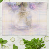 Linge De Cuisine Pastel Lilac Hydrangea Kitchen Tea Towel (Plié)