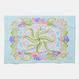 Linge De Cuisine Pastel Nature Mandala Art