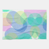 Linge De Cuisine Pastel Pale Turquoise Cercles d'Art Abstrait (Horizontal)