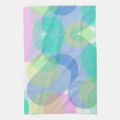 Linge De Cuisine Pastel Pale Turquoise Cercles d'Art Abstrait (Vertical)
