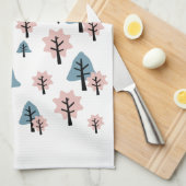Linge De Cuisine Pastel Pink Blue Tree Cookie Bell Star Noël (Quart Plié)