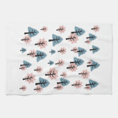 Linge De Cuisine Pastel Pink Blue Tree Cookie Bell Star Noël (Horizontal)