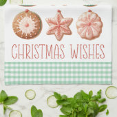 Linge De Cuisine Pastel Pink Mint Green Gingerbread Sucre Cookies (Plié)