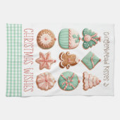 Linge De Cuisine Pastel Pink Mint Green Gingerbread Sucre Cookies (Horizontal)
