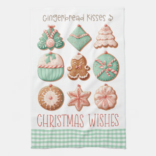 Linge De Cuisine Pastel Pink Mint Green Gingerbread Sucre Cookies