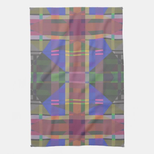 Linge De Cuisine Pastel rainbow Colorful Geometric (Vertical)