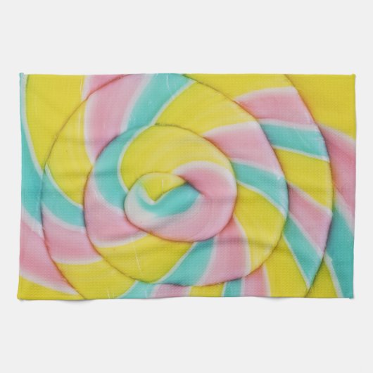 Linge De Cuisine Pastel Rainbow Spiral Candy Photo (Horizontal)