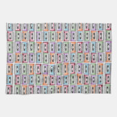 Linge De Cuisine Pastel Retro Cassette Tapes Pattern (Horizontal)