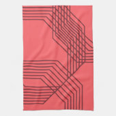 Linge De Cuisine Pastel Rouge, simple, moderne, design géométrique (Vertical)