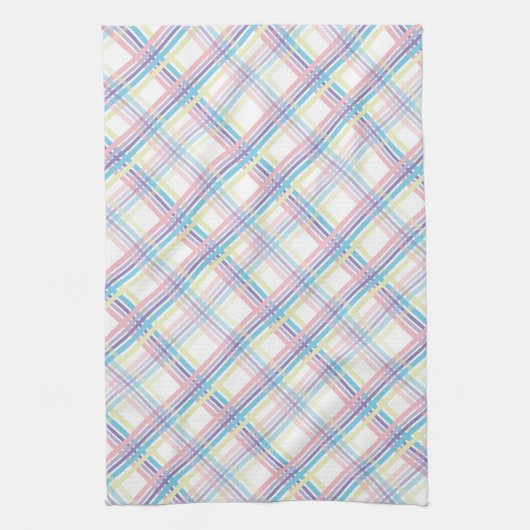 Linge De Cuisine Pastel Summer Plaid (Vertical)