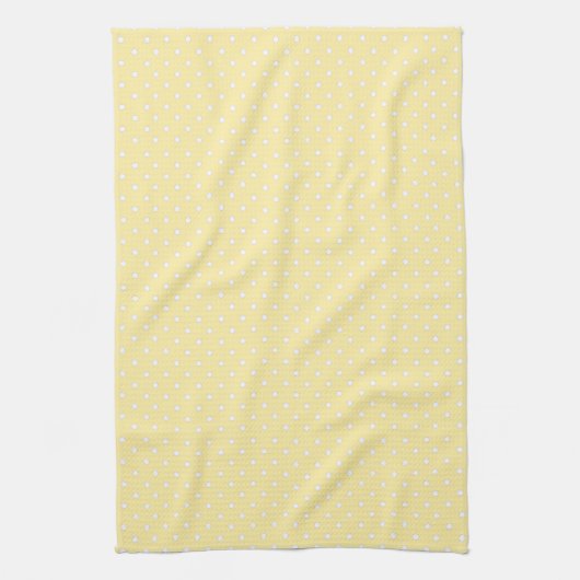 Linge De Cuisine Pastel Yellow Polka Dot Pattern (Vertical)