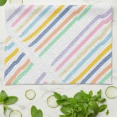 Linge De Cuisine Pastels rayés (Plié)