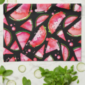 Linge De Cuisine Pastèque à l'aquarelle 2 (Plié)