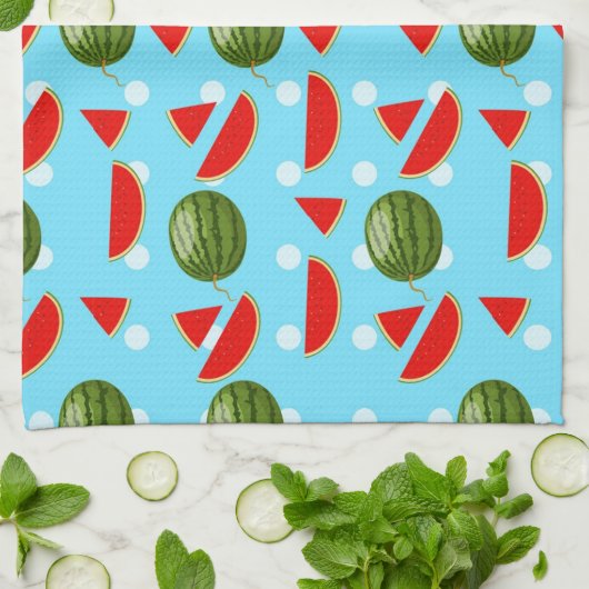 Linge De Cuisine Pastèque avec tranche (Plié)