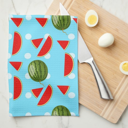 Linge De Cuisine Pastèque avec tranche (Quart Plié)