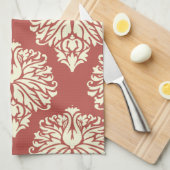 Linge De Cuisine Pastèque Cottage Damask du Sud (Quart Plié)