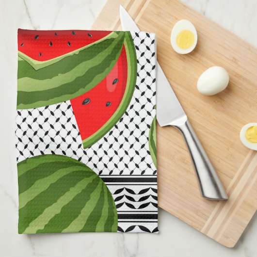 Linge De Cuisine Pastèque Palestine - Slice (Quart Plié)