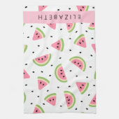 Linge De Cuisine Pastèque Rose, Pâtes De Pâques, Votre Nom (Vertical)